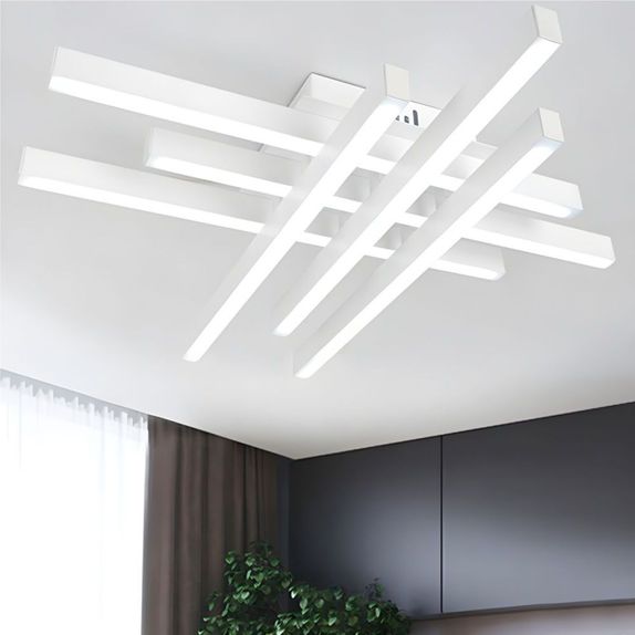 LUSTRA LED AXIS ALB 6 BRATE 90W 8100LM