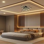 LUSTRA LED AXIS NEGRU 6 BRATE 90W 6080LM