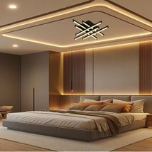 LUSTRA LED AXIS NEGRU 6 BRATE 90W 6080LM