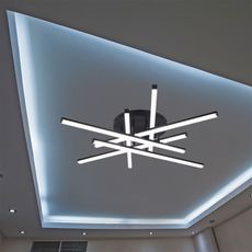 Lustra Led 6 brate Neagra