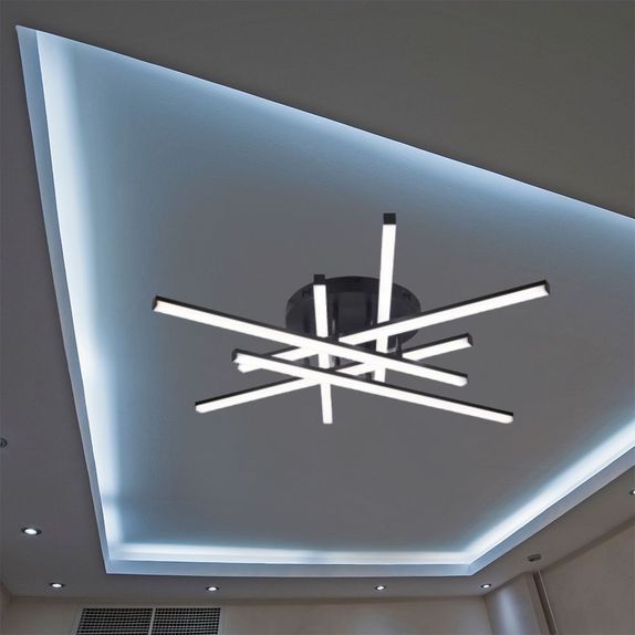 Lustra Led 6 brate Neagra