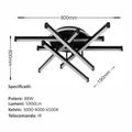 Lustra Led 6 brate Neagra