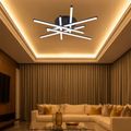 Lustra Led 6 brate Neagra