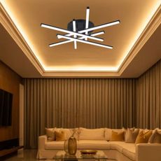 Lustra Led 6 brate Neagra