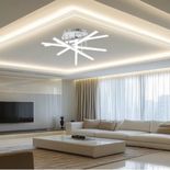 LUSTRA LED AXIS ALB 6 BRATE 73W 6750LM 600*600*190MM