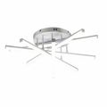 LUSTRA LED AXIS ALB 6 BRATE 73W 6750LM 600*600*190MM
