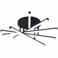 LUSTRA LED AXIS NEGRU 6 BRATE 73W 5040LM 600*600*120mm