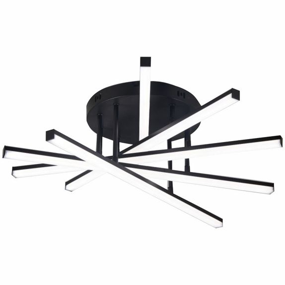 LUSTRA LED AXIS NEGRU 6 BRATE 73W 5040LM 600*600*120mm