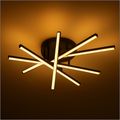 LUSTRA LED AXIS NEGRU 6 BRATE 73W 5040LM 600*600*120mm