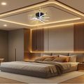 LUSTRA LED AXIS NEGRU 6 BRATE 73W 5040LM 600*600*120mm