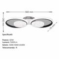 Lustra Led 6 brate Neagra AXIS