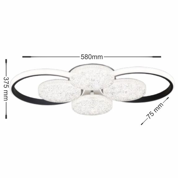 Lustra Led 6 cercuri EDERA