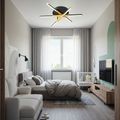 Lustra LED Aplicata 50W – Lumina Reglabila 3000K-6500K, Telecomanda IR, 60cm