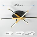 Lustra LED Aplicata 50W – Lumina Reglabila 3000K-6500K, Telecomanda IR, 60cm