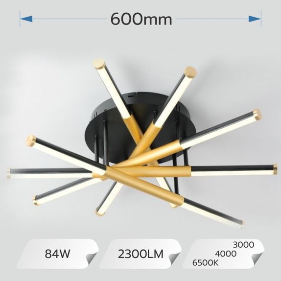 LUSTRA LED MANTA 84W 2300LM 3000K-6500K IP20 600MM + IR