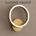 Aplica aurie led perete 18w 200mm 3 culori 3000K/4000K/6500K