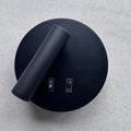 Aplica led perete neagra cu spot 10W 3000K/4000K/6500K