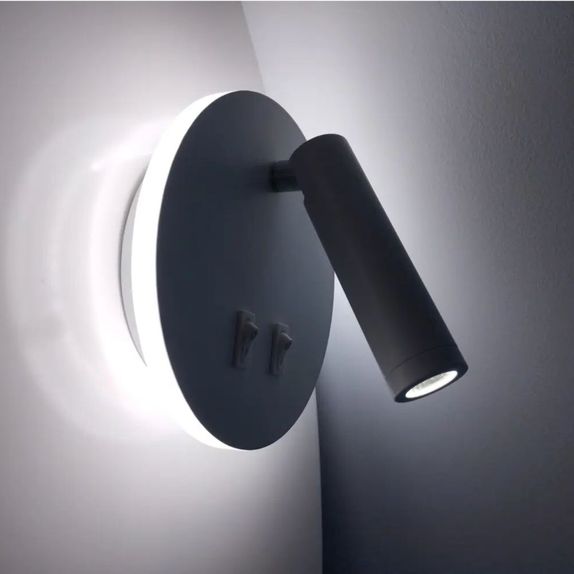 Aplica led perete neagra cu spot 10W 3000K/4000K/6500K