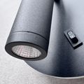 Aplica led perete neagra cu spot 10W 3000K/4000K/6500K