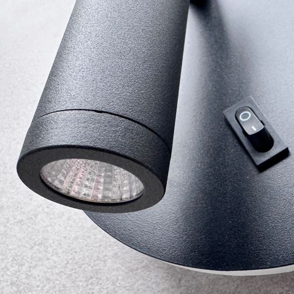 Aplica led perete neagra cu spot 10W 3000K/4000K/6500K