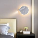 Aplica LED Moderna cu Spot Orientabil, 10W, Design Alb Minimalist