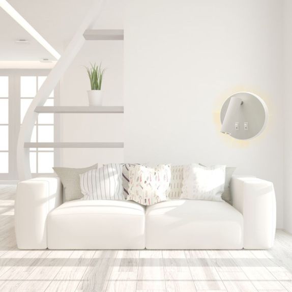 Aplica LED Moderna cu Spot Orientabil, 10W, Design Alb Minimalist