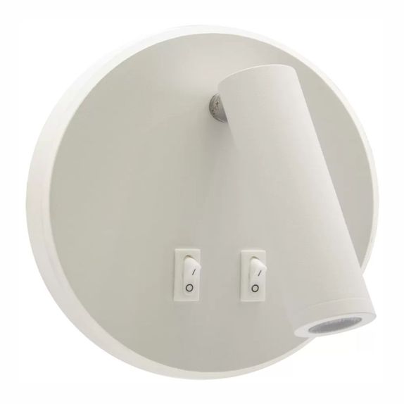 Aplica LED Moderna cu Spot Orientabil, 10W, Design Alb Minimalist