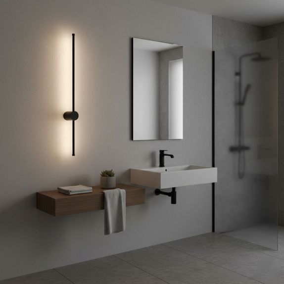 Aplica led neagra 11W IP20 4000K