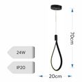Candelabru led 24W negru 3000K/4000K/6400K