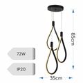 Candelabru led 72W negru 3000K/4000K/6400K