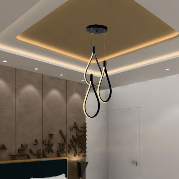 Candelabru led 72W negru 3000K/4000K/6400K