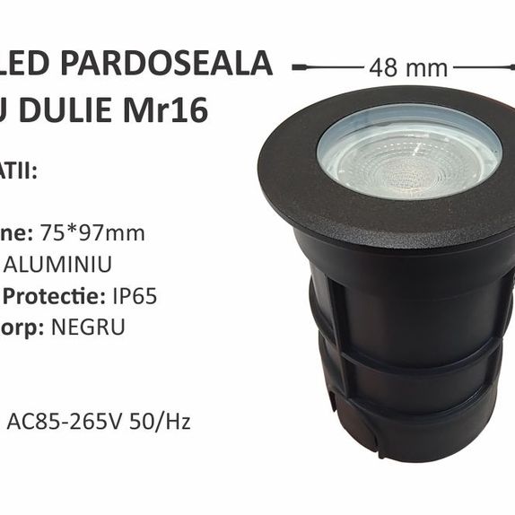 SPOT LED PARDOSEALA CU DULIE MR16