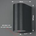 Aplica de exterior , 2x5W, Gu10 lumina calda, IP44
