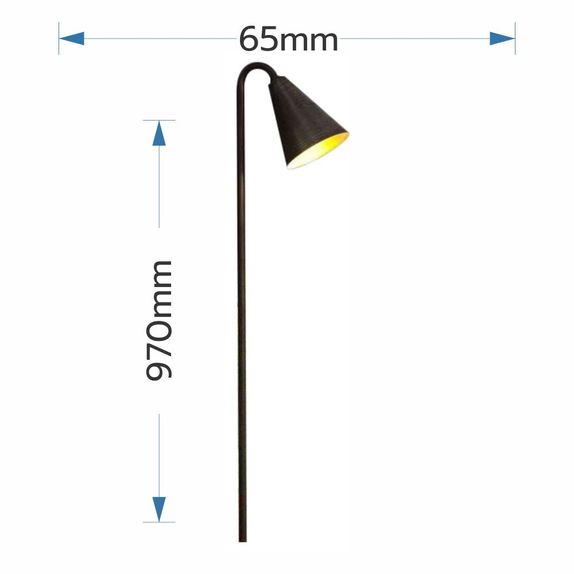 Stalp LED de gradina negru, 970mm D65