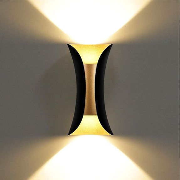APLICA LED PERETE MAIA 2*3W 280LM 3000K NEGRU 150*70*60MM