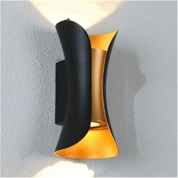  APLICA LED PERETE MAIA 2*5W 460LM 3000K IP65 NEGRU 200*100*95MM