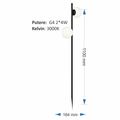 Stalp LED de gradina negru , 164x164x1100mm