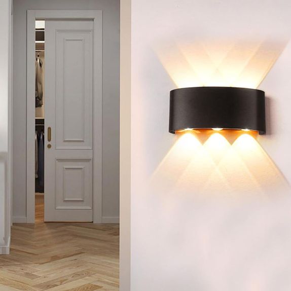 APLICA LED PERETE LUMARO 6 LED-URI NEAGRA