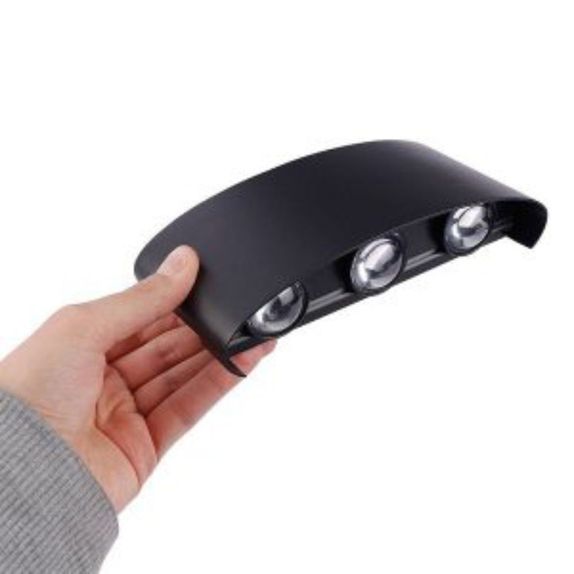 APLICA LED PERETE LUMARO 6 LED-URI NEAGRA
