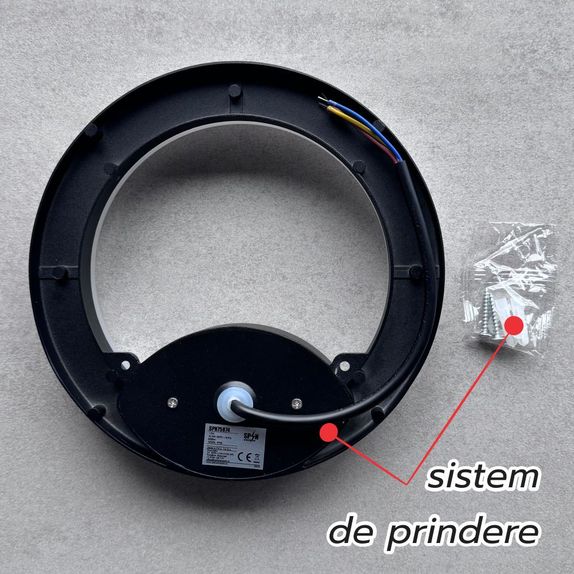 Aplica LED de perete, 12W, 3000K, lumina calda, IP65