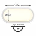 Aplica LED BAT Ovala , cu protectie IP65 ,10W=90W, 4000K, lumina neutra