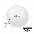 Aplica LED Rotunda de exterior fi180, 12W=100W, 4000K, lumina neutra, cu protectie IP65