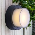 Aplica rotunda de exterior, Ø160mm, 12W=75W, 3000K, lumina calda, IP65