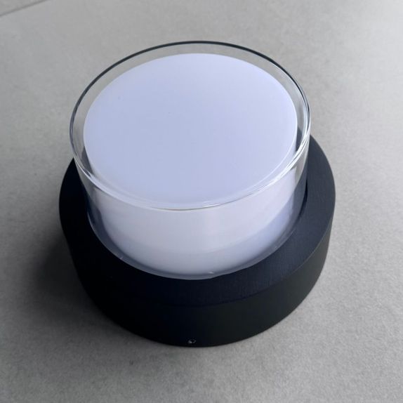 Aplica rotunda de exterior, Ø160mm, 12W=75W, 3000K, lumina calda, IP65