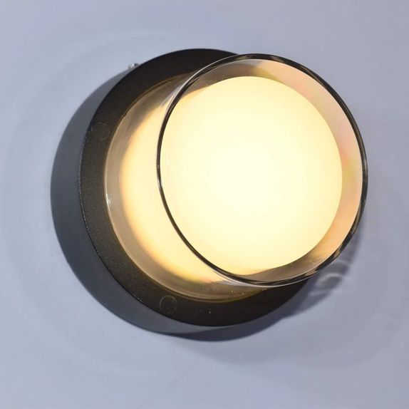Aplica rotunda de exterior, Ø160mm, 12W=75W, 3000K, lumina calda, IP65