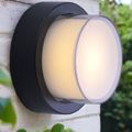 Aplica rotunda de exterior, Ø160mm, 12W=75W, 3000K, lumina calda, IP65