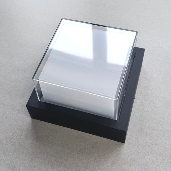 Aplica patrata de exterior, 12W=75W, 3000K, lumina calda, IP65