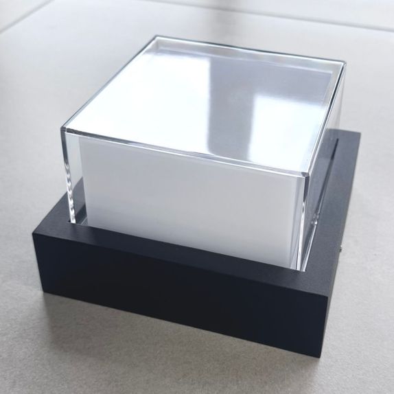 Aplica patrata de exterior, 12W=75W, 3000K, lumina calda, IP65