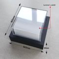 Aplica patrata de exterior, 12W=75W, 3000K, lumina calda, IP65