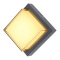 Aplica patrata de exterior, 12W=75W, 3000K, lumina calda, IP65